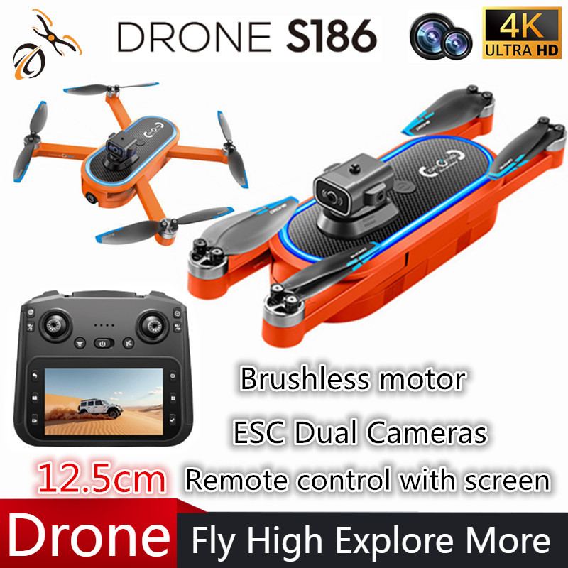 Drone Charger - 2025 S186 Drohne, professionell, 4K HD,